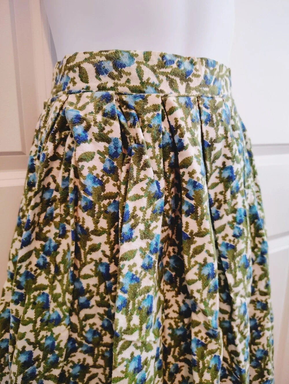 Handmade Floral Flannel Skirt